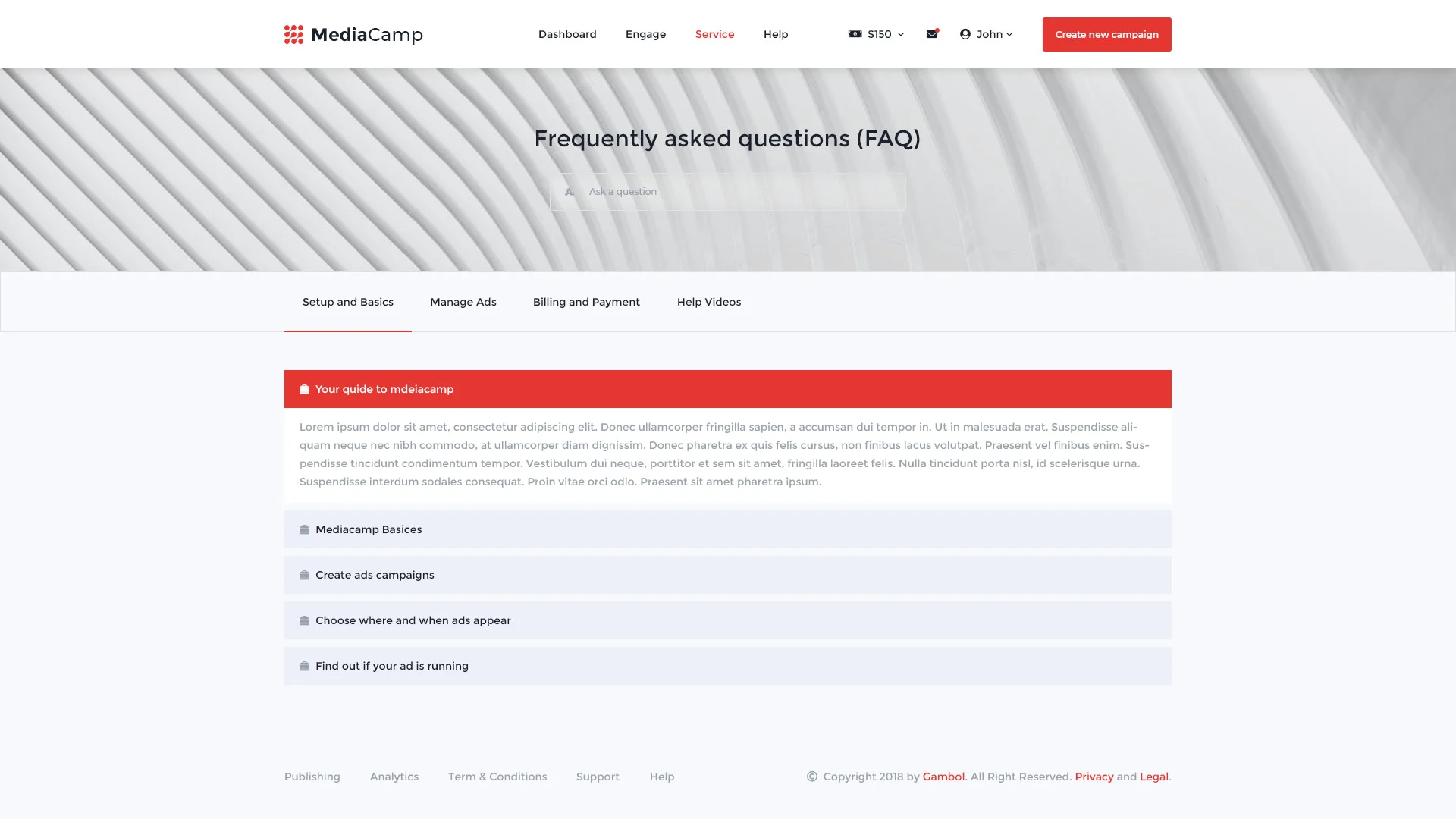 Mediacamp - Online Advertising PSD Template