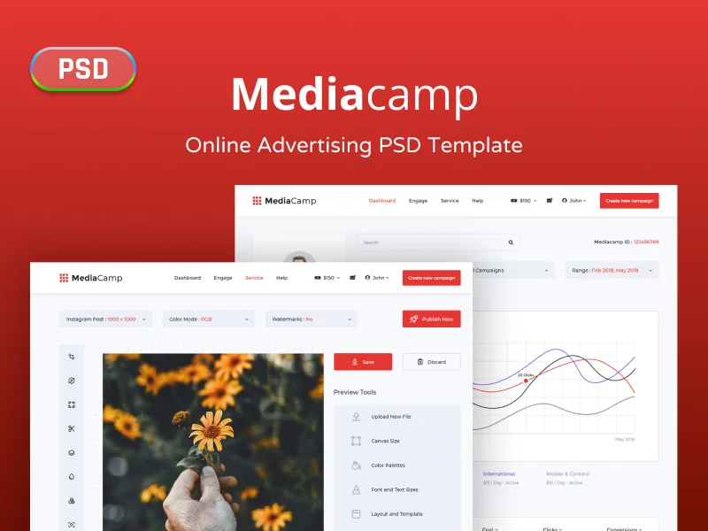 Mediacamp - Online Advertising PSD Template